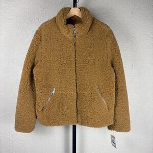 Levis Strauss NWT Womens XL Stand Collar Sherpa Quilted Fleece Jacket